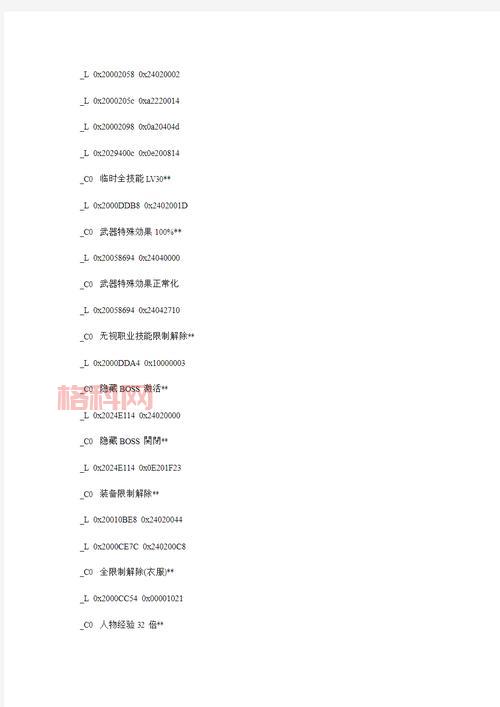 梦幻之星2无限金手指代码大全，轻松修改游戏