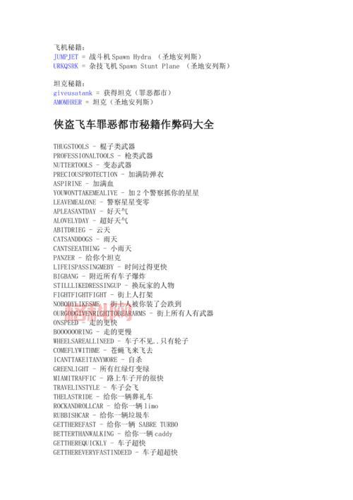 侠盗猎车手系列游戏全解析：历史、秘籍与玩法