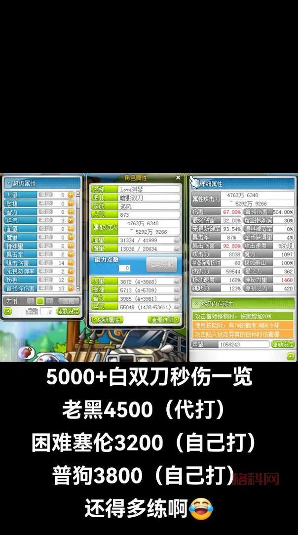 冒险岛暗影双刀技能加点顺序攻略，教你快速提升战力！