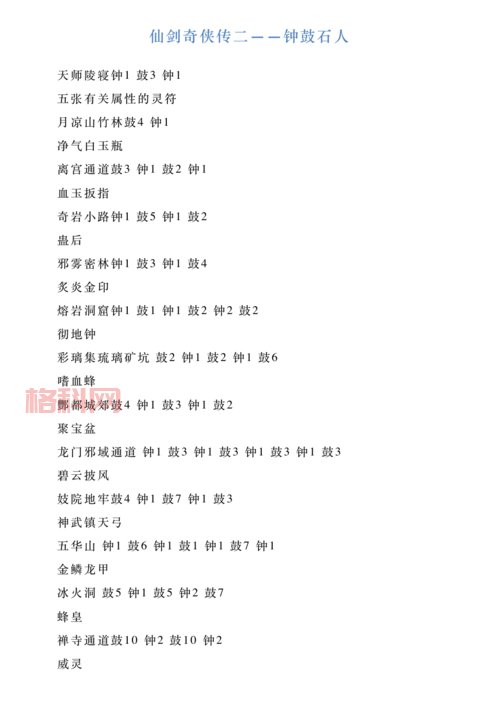 仙剑2所有钟鼓石人敲法攻略，教你轻松解开机关