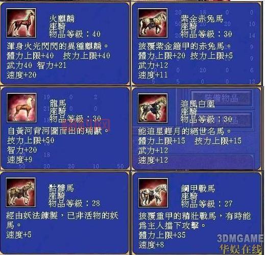 三国群英传7坐骑编号怎么看？这几个编号的坐骑超强