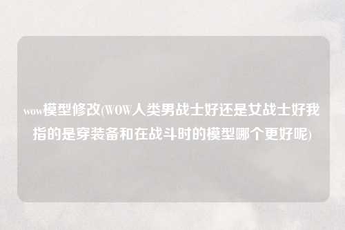 wow模型修改(WOW人类男战士好还是女战士好我指的是穿装备和在战斗时的模型哪个更好呢)