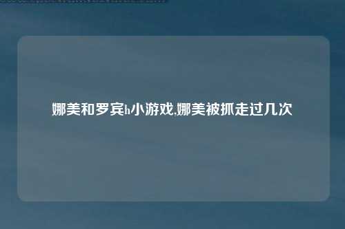 娜美和罗宾h小游戏,娜美被抓走过几次