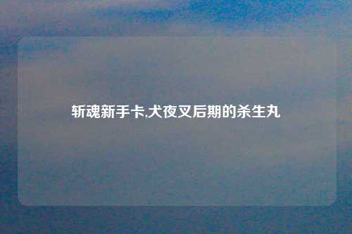 斩魂新手卡,犬夜叉后期的杀生丸