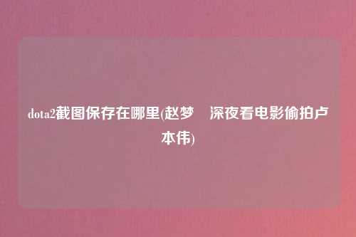 dota2截图保存在哪里(赵梦玥深夜看电影偷拍卢本伟)
