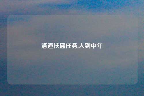 洛道扶摇任务,人到中年