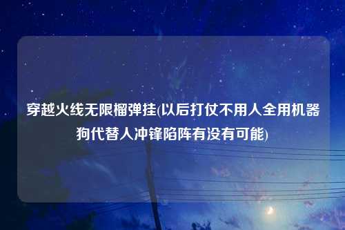 穿越火线无限榴弹挂(以后打仗不用人全用机器狗代替人冲锋陷阵有没有可能)