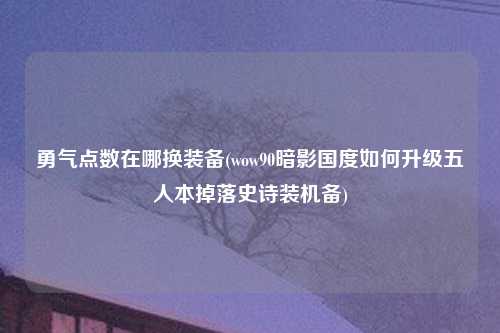 勇气点数在哪换装备(wow90暗影国度如何升级五人本掉落史诗装机备)
