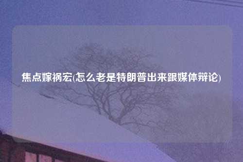 焦点嫁祸宏(怎么老是特朗普出来跟媒体辩论)