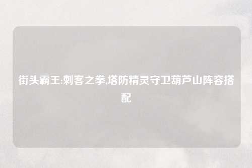 街头霸王:刺客之拳,塔防精灵守卫葫芦山阵容搭配