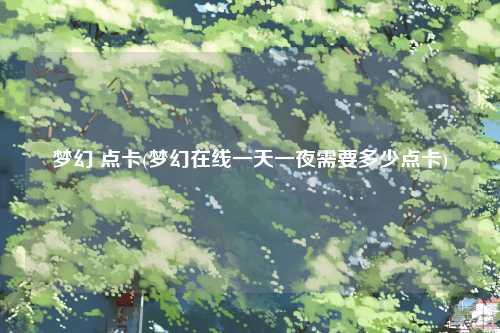 梦幻 点卡(梦幻在线一天一夜需要多少点卡)