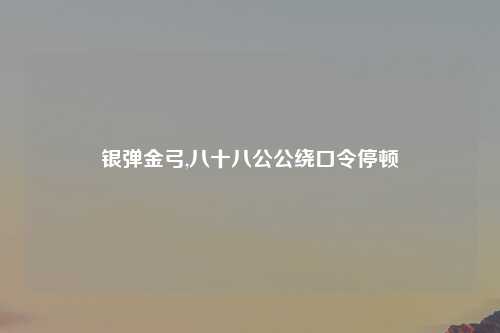 银弹金弓,八十八公公绕口令停顿