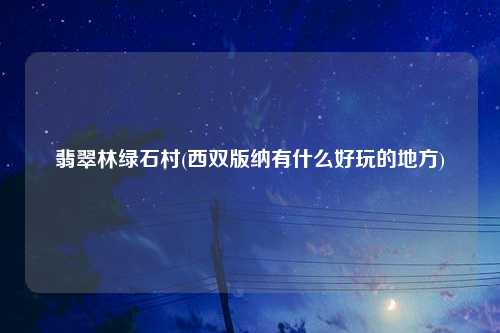 翡翠林绿石村(西双版纳有什么好玩的地方)