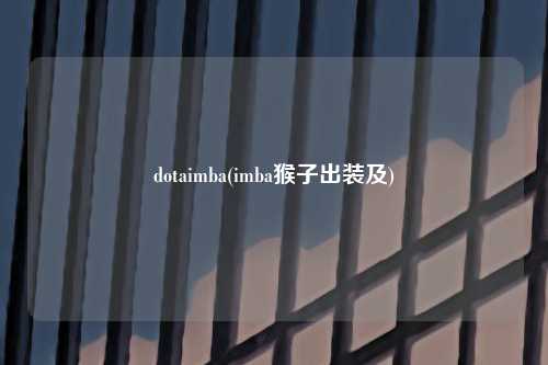 dotaimba(imba猴子出装及)