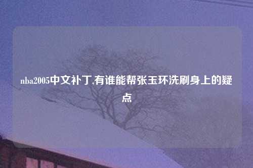 nba2005中文补丁,有谁能帮张玉环洗刷身上的疑点