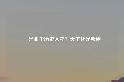 暃是哪个历史人物？天王还是叛臣