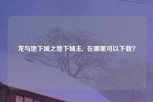 龙与地下城之地下城主,  在哪里可以下载？