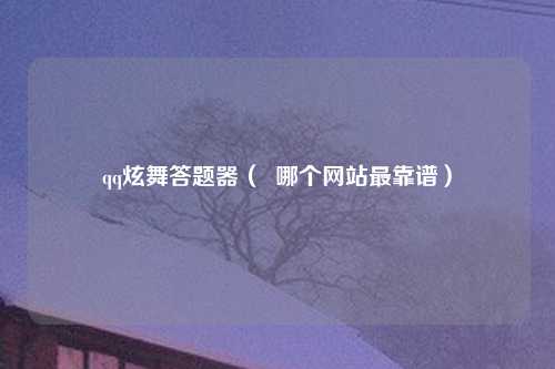 qq炫舞答题器（  哪个网站最靠谱）