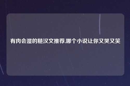 有肉会湿的糙汉文推荐,哪个小说让你又哭又笑