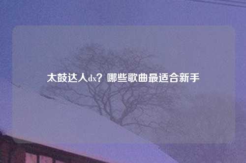 太鼓达人dx？哪些歌曲最适合新手