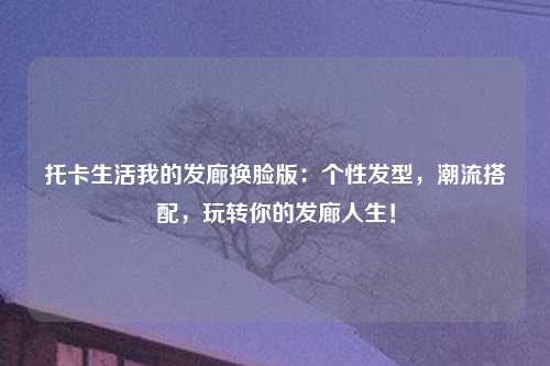 托卡生活我的发廊换脸版：个性发型，潮流搭配，玩转你的发廊人生！