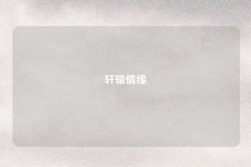 轩辕情缘