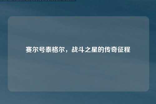 赛尔号泰格尔，战斗之星的传奇征程