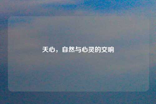 天心，自然与心灵的交响