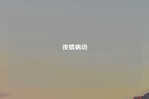 夜情病动