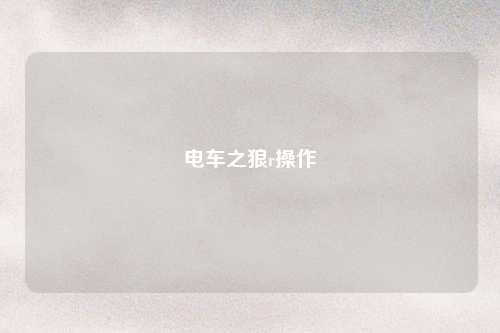 电车之狼r操作