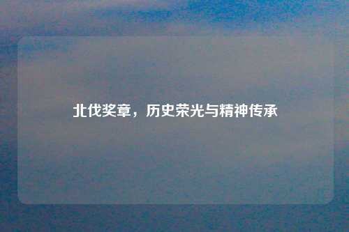 北伐奖章，历史荣光与精神传承