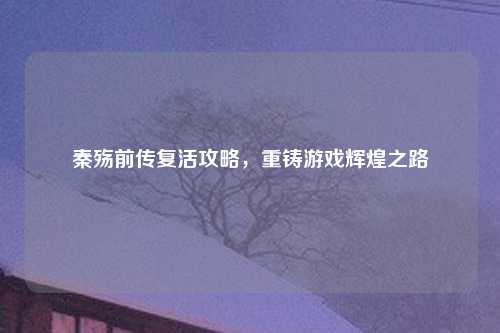 秦殇前传复活攻略，重铸游戏辉煌之路