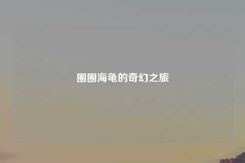 圈圈海龟的奇幻之旅