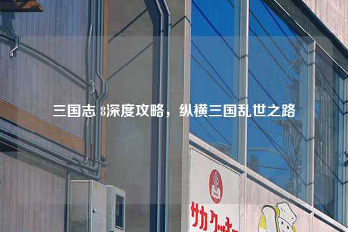 三国志 8深度攻略，纵横三国乱世之路