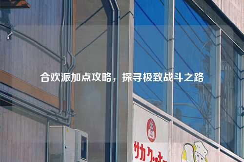 合欢派加点攻略，探寻极致战斗之路