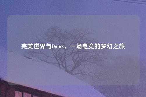 完美世界与Dota2，一场电竞的梦幻之旅