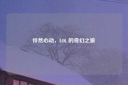 怦然心动，LOL 的奇幻之旅