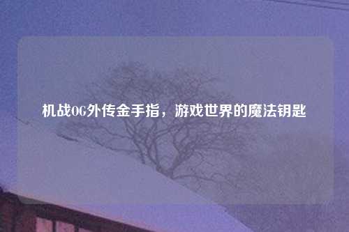 机战OG外传金手指，游戏世界的魔法钥匙