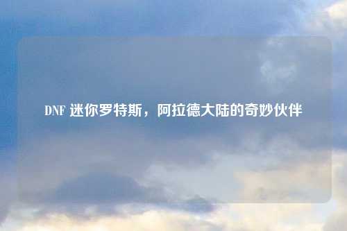DNF 迷你罗特斯，阿拉德大陆的奇妙伙伴