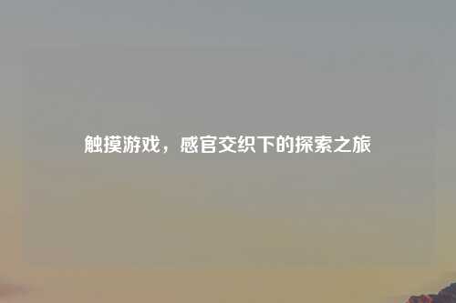 触摸游戏，感官交织下的探索之旅