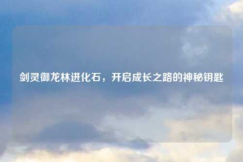 剑灵御龙林进化石，开启成长之路的神秘钥匙