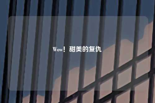 Wow！甜美的复仇