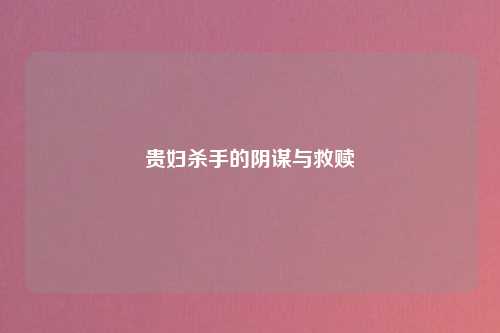 贵妇杀手的阴谋与救赎