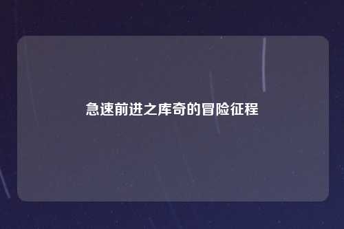 急速前进之库奇的冒险征程