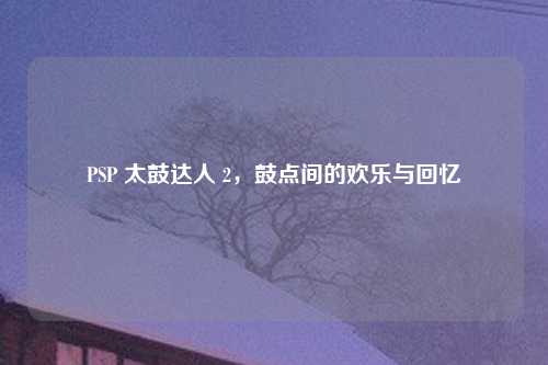 PSP 太鼓达人 2，鼓点间的欢乐与回忆