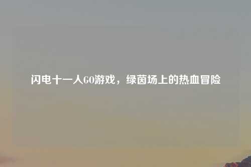 闪电十一人GO游戏，绿茵场上的热血冒险